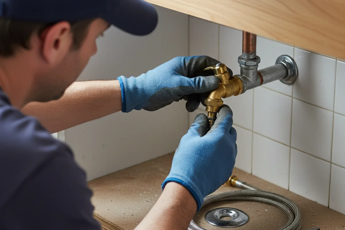 Shutoff valve and fitting work during Emergency Plumbing in Bradfordwoods